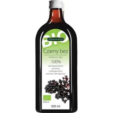 Premium Różowy Sok z Czarnym Bzem - Bez Cukru