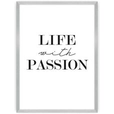 Dekoria - Plakat Passion - Schwarz - 70 x 100 cm - Poster