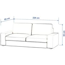 Dekoria - Kivik 3-osobową - Grau - Velvet - Sofaüberwurf
