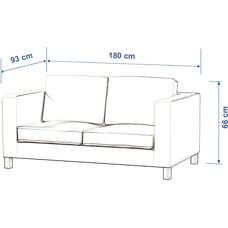 Dekoria - Karlanda - Grau - 180 x 93 x 66 cm - Sofabezug