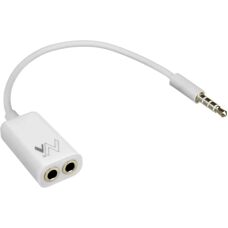 Maclean Kopfhörer-Splitter - 18cm Silber - 3,5mm Audio-Adapter