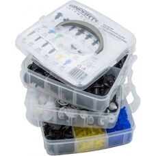 Einparts Bilklämmor Kit - 500 st, Fästen & Fäste