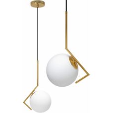 Toolight Gold Suspension Lamp - E27 Modern Glass Pendant