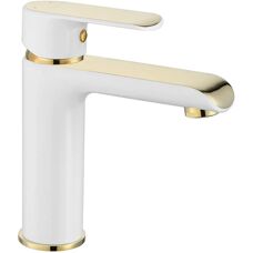 Grifo de Baño Rea Bloom Blanco Oro - Bajo - Grifo de baño