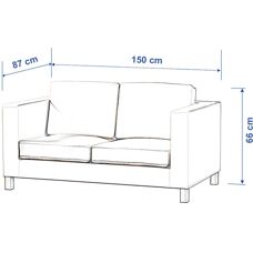 Dekoria - Karlanda - Rosa - 150 x 87 x 66 cm - Sofabezug