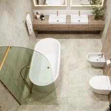 Massi biały prostokątny umywalka z konglomeratu - 40x22 cm - Rozwiązanie do małych przestrzeni