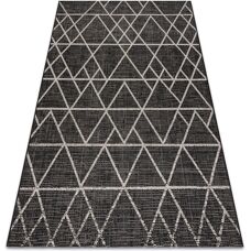 Χαλί Τρίγωνα Μαύρο / Ασήμι Floorlux - 120x170 cm