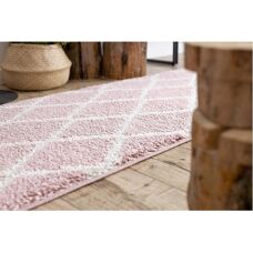 RugsX BERBER TROIK Rosa - Tappeto per Cucina e Corridoio