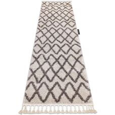 Tappeto Berber Beni Crema RugsX - 70x200cm, Stile Shaggy