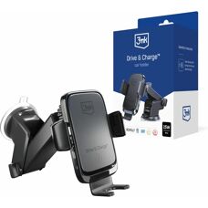 Uchwyt samochodowy 3MK Drive & Charge z ładowarką bezprzewodową 15W