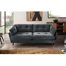 TRENDS BY HG Japan 2,5-Sitzer Sofa - Microvelours grau