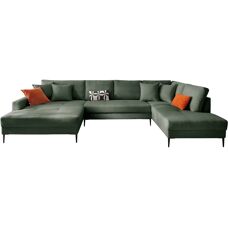 TRENDS BY HG Sommer U-Form Sofa - U-Form Grüner Cord