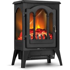 MPM Elektryczny kominek - Realistyczny efekt płomienia - 1950W