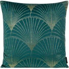 Eurofirany Cuscino in Velluto Turchese - Stampa - 45x45 cm