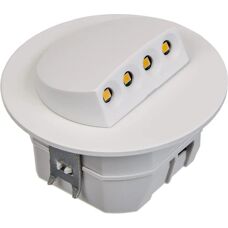 Zamel RUBI Warmweiß 1,1W 25lm Wand-Einbauspot - Wand/Stufe