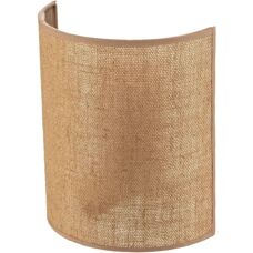 Euluna Wandleuchte Jute - Braun Halbrund - Wandleuchte