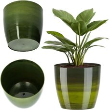 KADAX Grüner Marmor 14cm Elegante Blumenübertopf für Innen