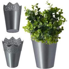 Kadax Flowerpot Cover - 16.5cm Gold High Support Plastic
