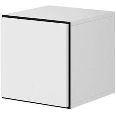 Armario de almacenamiento Cama Ro5 - Blanco/Negro/Blanco
