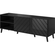 Cama RTV150 CZ Schwarzer Hochglanz TV-Schrank - 3 Regale