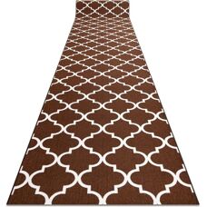 Rugsx Alfombra Trellis Marrón - Antideslizante 133x300 cm