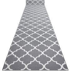 RugsX Pasillo enrejado gris antideslizante 2-3mm 57x760cm