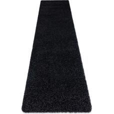 RugsX Schwarzer SOFFI Shaggy Teppich - 70x300cm Innenteppich