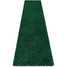 RugsX Bottle Green Shaggy Carpet - 60x300cm for Hallway