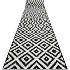 RugsX Ruta diamanti nero / crema - Tappeto da corridoio