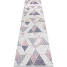 Dywany Łuszczów - Flachgewebter Sisal-Teppich - Geometrische Dreiecke - 70x200cm
