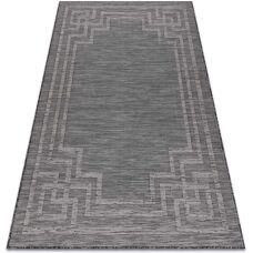 SISAL PATIO Flachgewebter Teppich - schwarz - 155x220 cm