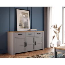 Forte Bohol Sideboard - Grey/Eichefarben - Modern Storage