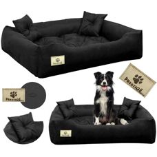 Lit pour chien IMPERMÉABLE PRESTIGE 100x75cm - Noir - Publicité