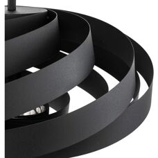 Luce a Soffitto Vento Nera - Diffusore a spirale moderno
