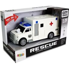 Lean Toys Ambulance - Échelle 1:20 avec Son et Lumière - Publicité