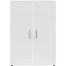 Carryhome Weißes 2-türiges Schrank - 80/115/40 cm - Schrank