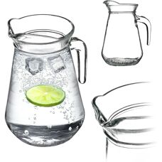 KADAX Glass jug for water drinks juice 1.3L handle - Jug
