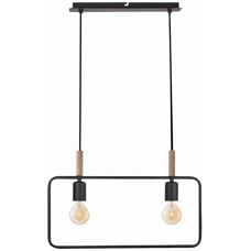 Candellux Schwarze Metallschirm Hängeleuchte - Loft Stil