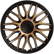 J-Tec Radzierblenden-Set 15 Zoll Schwarz/Gold - Radkapsel