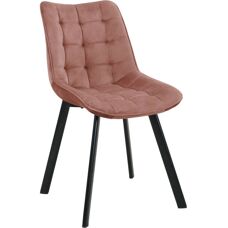 Sillas de comedor de terciopelo rosa AKORD SJ. 28 - Silla