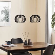 Euluna Larus Schwarzes Stahl Pendelleuchte - 2 Lampen