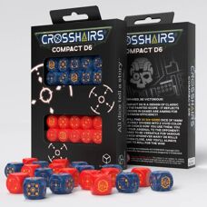 Q Workshop Crosshairs Compact D6 - Kobalt & Červená - Kostky