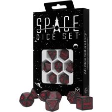 Set vesmírných kostek - Voyager třpytivě černé - Sada kostek