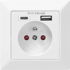 Prise électrique ORNO avec USB-A et USB-C - 230V, 2,8A