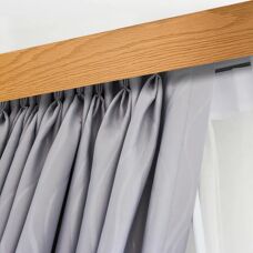 SN DECO GROUP Modell SH - Schwarze Kunststoff-Gardinenstange