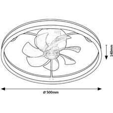 Rabalux 71337 Deckenventilatorlampe - Deckenventilatorlampe