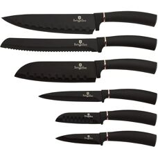 Set di Coltelli da Cucina Berlinger Haus Black Rose - Acciaio Inox, Antiadherente, 6 pezzi