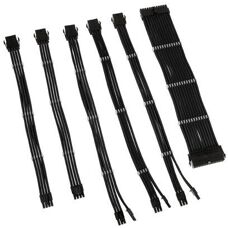 Kolink Core Adept Braided Cable Extension Kit - Jet Black - Computer Power Cable Kit