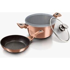 Set Pentole Rose-gold Berlinger Haus - Antiaderente, Resistente, Risparmio energetico