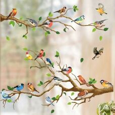 SNQ - WindowBirds - Tree branches - Birds - Window decals